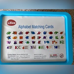 Alphabet matching cards